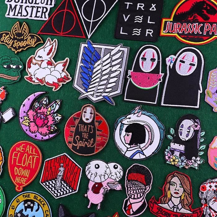 Patch Thermocollant Enfant – Avion Rouge Et Fusées Dans L'espace, Motif Cartoon
