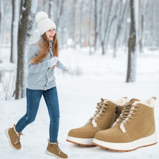 Chaussure chaude hiver femme shop