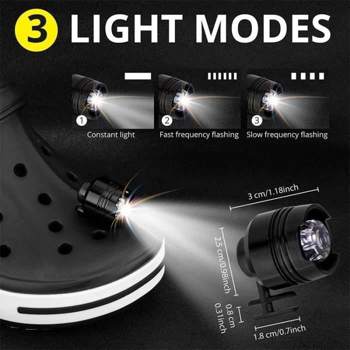 Vert 4 PIECES Lumiere LED Crocs pour chaussures lumieres etanches IPX5 lumieres de sauna accessoires de de Cdiscount Maison