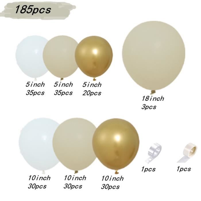 100 Ballons Latex Blanc 30cm - Épais 2.8g, Pour Anniversaire, Mariage, Fêtes