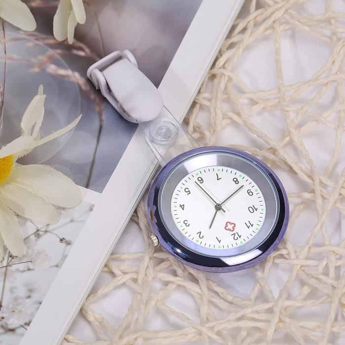 Montre de Poche avec pingle Montre Infirmiere Clip Montre d