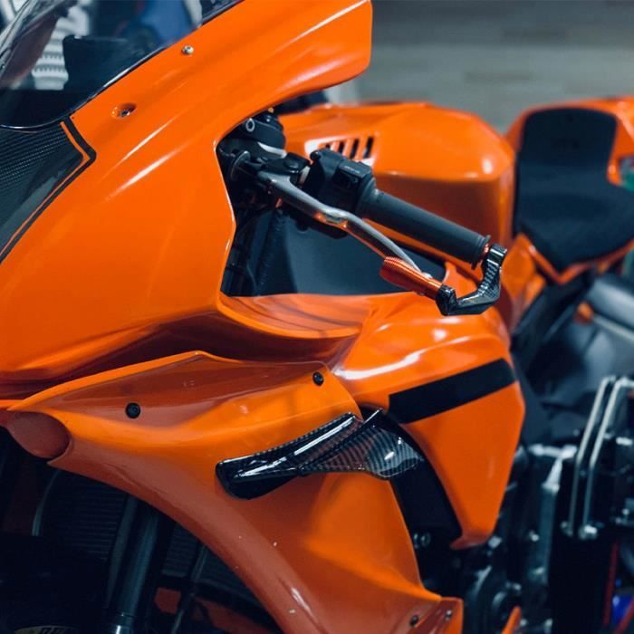 2pcs Moto Spoiler Vent Fixe Ailes Moto Ailette Aérodynamique Aileron  Modifié pour Yamaha Suzuki Kawasaki Honda