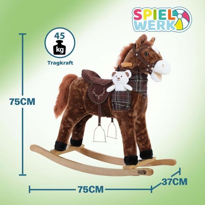 Soldes jouets à bascule : -46% sur le cheval à bascule Hucoco