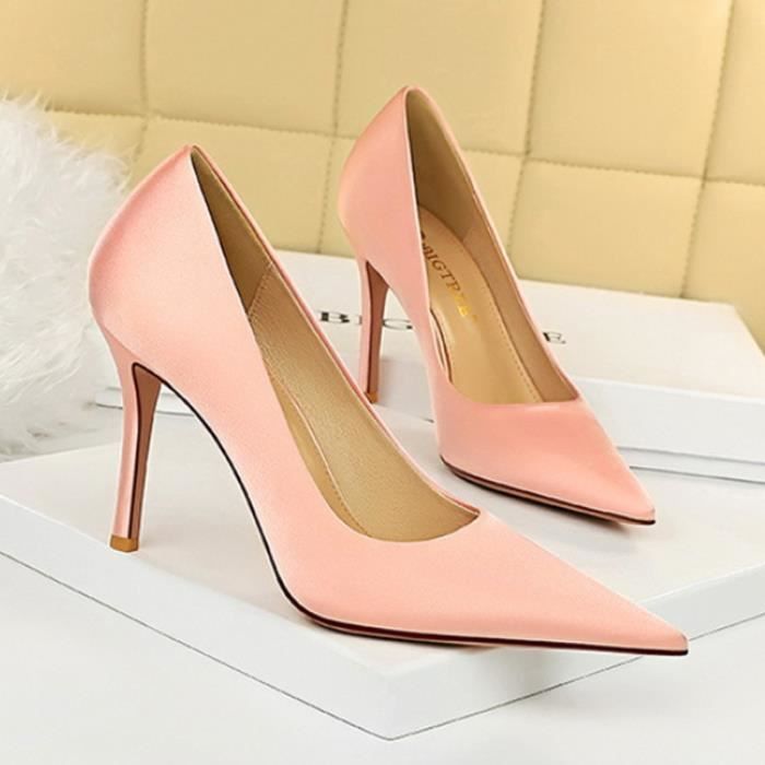 Escarpins Rose Simplicit la Mode Pointes Talon Fin 10cm