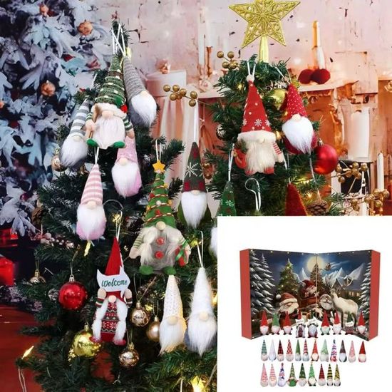 Calendrier De L'Avent 2025 Halloween - 24 Gnomes En Peluche, Compte à Rebours, Décoration Collection