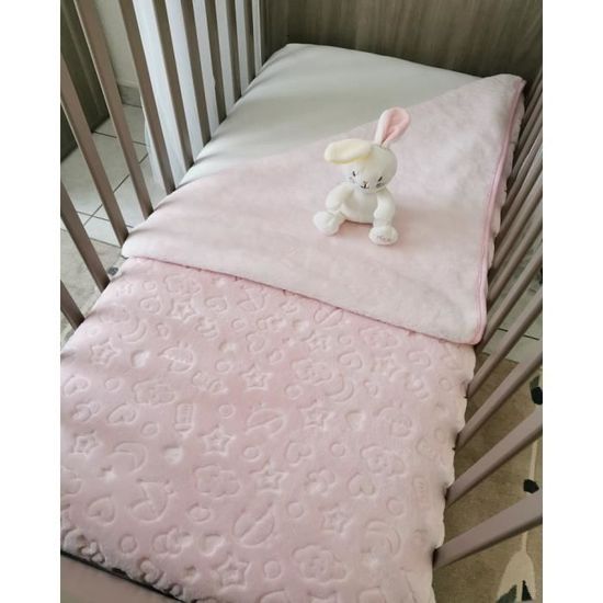 Couverture Ou Plaid Bebe Polaire A Motif Coloris Rose 110x130cm Cdiscount Maison