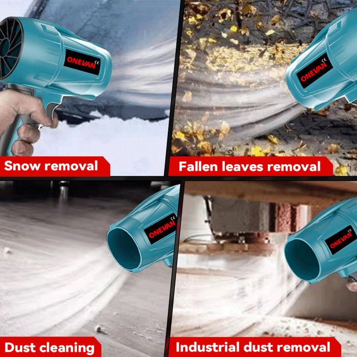 Souffleur De Feuilles Sans Fil 21V - Puissance Turbo 1189 M³/h, 5 Vitesses, Rotation 180°, Avec 2 Batteries 4.0 Ah
