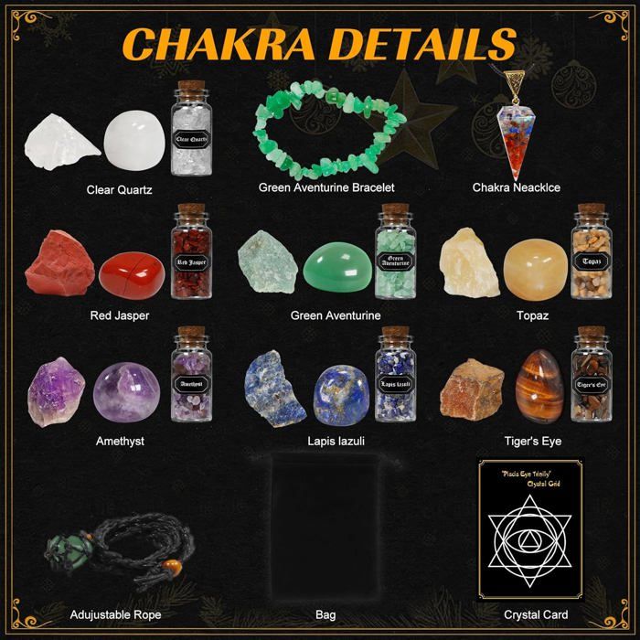 Calendrier De L'Avent 2025 Pierres Précieuses - 24 Minéraux Naturels Pour Enfants - Kit Découverte Géologie Et Lithothérapie