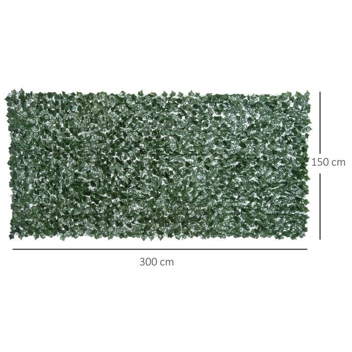 Haie Artificielle Brise-vue Vert Foncé 300x150cm Décoration Balcon ...