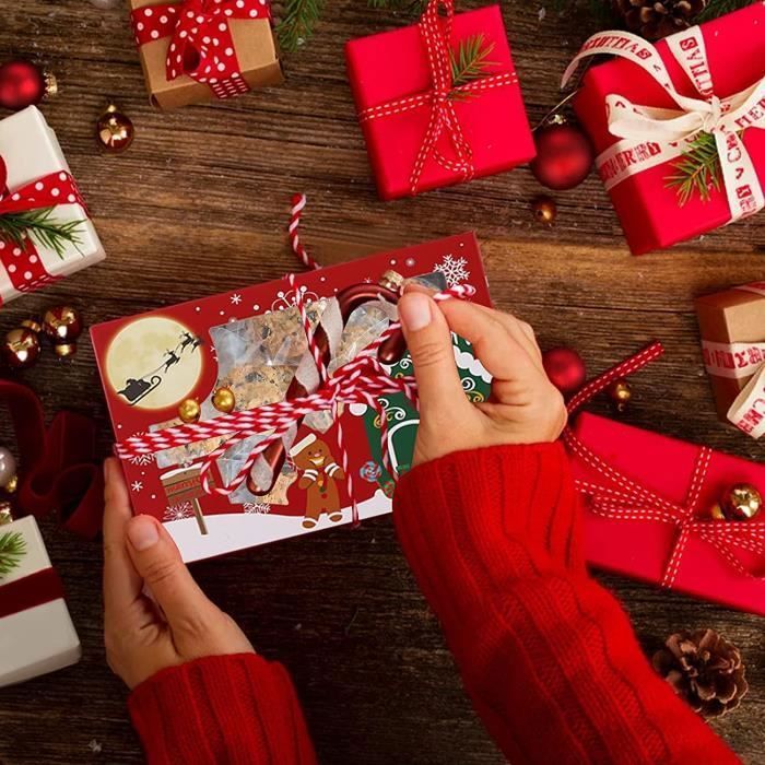 Lot De 12 Boîtes Métalliques De Noël – 12 Cartes Incluses – Pour Cadeaux, Bonbons, Bijoux – Motifs Festifs - 5