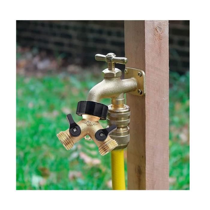 Robinet en Y - Séparateur de robinet - Distributeur d'eau 2 voies -  Séparateur d' Water