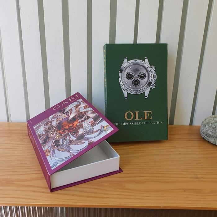 3 Pièces Faux Livre Boîte Livres Décoratifs Lin Faux Livres