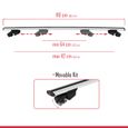 Compatible avec Citroen C4 Grand Picasso 2007-2013 Hook Barres de Toit Railing Porte-Bagages de Voiture avec verrouillable Alu Gris-4