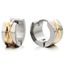 pour Homme Femme Acier Inoxydable 2 Noir Rainur/ée Cercle Boucle doreille Charni/ère Boucles doreilles Cr/éoles