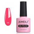 AIMEILI Soak Off UV LED Vernis à Ongles Gel Semi-Permanent - Neon Shocking Pink (055) 10ml-0