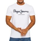 T-shirt Homme Pepe Jeans Original Stretch - Blanc - Manches Courtes - 95% Coton, 5% Élasthanne