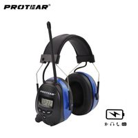 Bleu - Protège oreilles Protear NRR 25dB, Protection auditive électronique, Bluetooth, Radio AM-FM