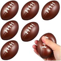 Lot de 6 mini balles de rugby en mousse souple - Jouet pour enfants, garçons et filles - Cadeau 8,75 cm x 5,75 cm