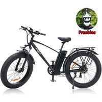 Vélo électrique PHNHOLUN P26 - Moteur 1500W - Batterie 48V 24AH - Frein hydraulique - Roue 26'' - Noir