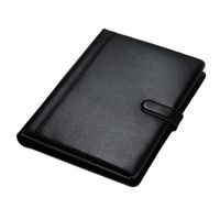 Noir - Bloc notes en cuir PU, organisateur de fichiers A4, portefeuille, sacs de documents, porte carte, styl