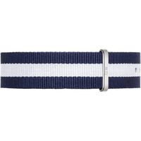 Daniel Wellington Classic Glasgow, Montre Bleu-Blanc/Argent Bracelet, 20mm, NATO, pour Hommes