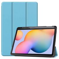 Tablette Coque Samsung Galaxy Tab S6 Lite Coque SM-P610/ SM-P615 Étui Housse de Protection [avec Support] [Fente Stylo] -skybleu