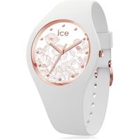 Ice-Watch - ICE flower Spring white - Montre blanche pour femme avec bracelet en silicone - 016662 (Small)