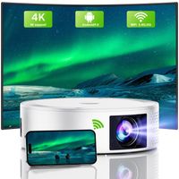 JEEMAK Vidéoprojecteur 300 ANSI - Bluetooth 2.4/5GWifi - 720P - Compatible iOS Android - Home Cinéma/netflix