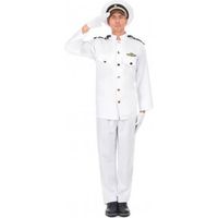 Déguisement uniforme d'officier de la marine - MARQUE - Modèle - Blanc - Or - Adulte