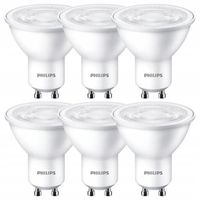 Lot de 6 ampoules LED 4,7W GU10 2700K 345lm 36° Philips