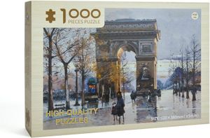 PUZZLE Puzzles 1000 Pièces, en Bois, Arc de Triomphe, Adu