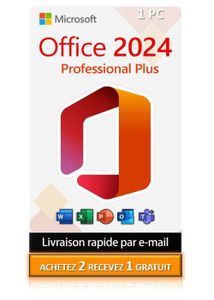 BUREAUTIQUE À TÉLÉCHARGER Microsoft Office 2024 Professional Plus (NOUVEAU) 