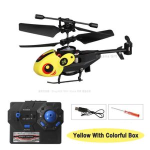RADIOCOMMANDE POUR DRONE Boîte colorée jaune - Mini Hélicoptère Radiocomman
