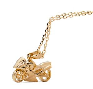 Pendentif Moto de Route Plaqué Vermeil et Laminé Or