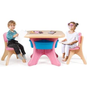 Table et chaises pour enfant en bois avec bacs de rangement - Coeur -  Kidkraft