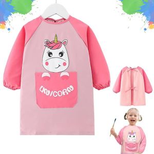 Blouse Enfant Peinture Tablier Peinture Enfant Imperméable Manches Longues - Blouse De Protection Pour Activités Créatives 2-8 Ans
