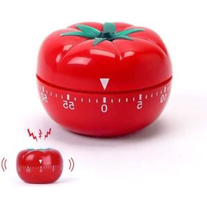 Taille Unique Red JoyFan Tomate Rappel de minuteur de Cuisine mécanique Cuisson Réveil Dessin animé Minuteur Minuteur de Cuisson Plastique