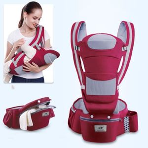 PORTE BÉBÉ La couleur rouge Porte-bébé ergonomique 3 en 1 pour bébé de 0 à 48 mois, sac à dos kangourou pour voyage