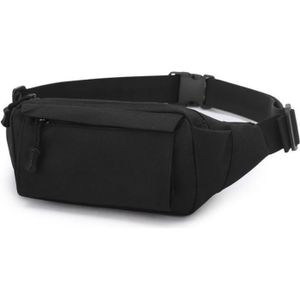 SAC BANANE Sac Banane Adulte Homme-Femme Multipoches Militaire Imperméable 24 × 11 × 5 cm Noir