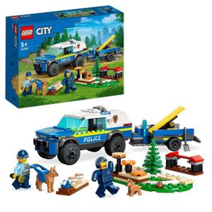 ASSEMBLAGE CONSTRUCTION LEGO® City Police 60369 Le Dressage des Chiens Policiers, Jouet Voiture avec Remorque