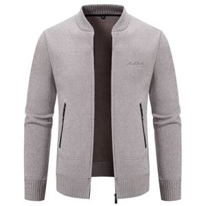 Cardigan Homme Tricoté Fermeture Éclair – Poches Avant – Coupes S à 6XL