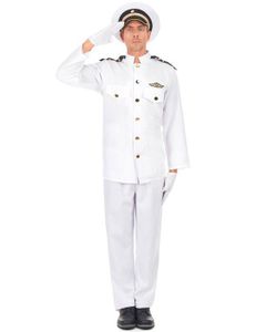 DÉGUISEMENT - PANOPLIE Déguisement uniforme d'officier de la marine - MARQUE - Modèle - Blanc - Or - Adulte