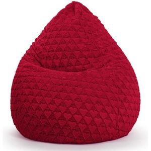 POUF - POIRE Pouf enfant rouge en peluche tissée 100% Polyester