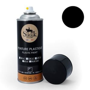 Peinture Autolac noir brillant 600ml (carton de 6)