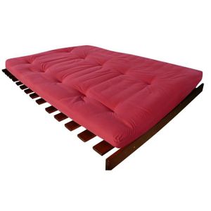 FUTON Matelas futon latex rouge 140x200 - TERRE DE NUIT 