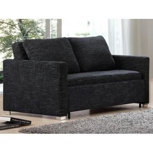 Canapé 2 Places Convertible En Tissu Morphee Gris