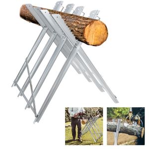 Dobar Chevalet De Sciage Pliable En Bois Massif Pin - 64x64x94 Cm - Stable Et Portable