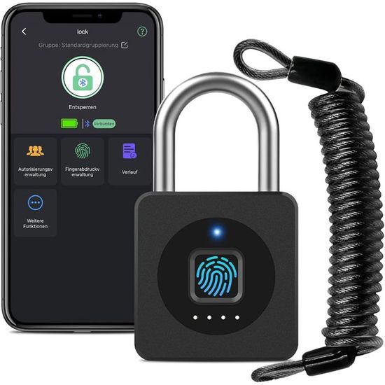 IP65 Cadenas numérique intelligent à empreinte digitale