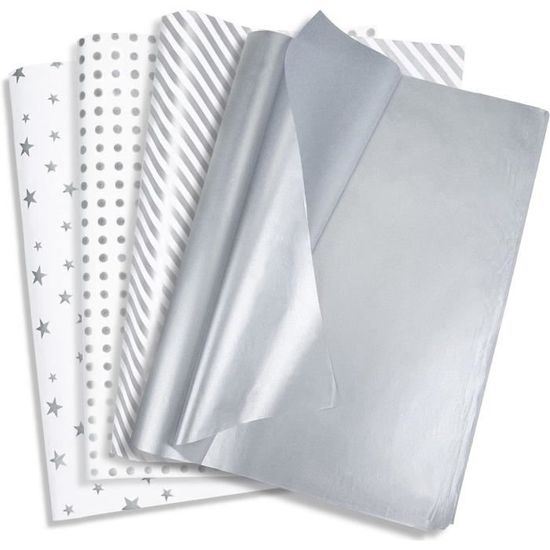Lot De 120 Feuilles De Papier De Soie – Pour Emballage Cadeau, Décoration, Bricolage – Multi-usages