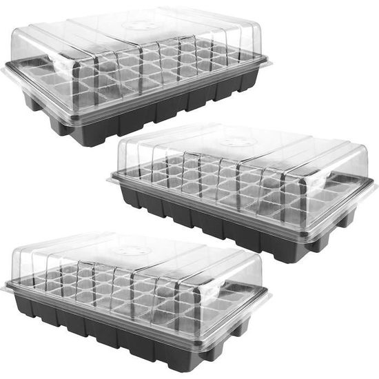 Plateaux De Germination Rectangulaires Plastique - Bac à Plantes Intérieur Pour Semis Et Légumes